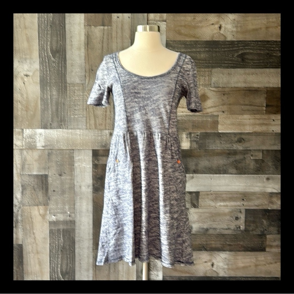 Anthropologie Saturday Sunday dress small blue coastal boho chic garden party